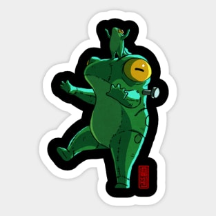 frankenstein frog Sticker